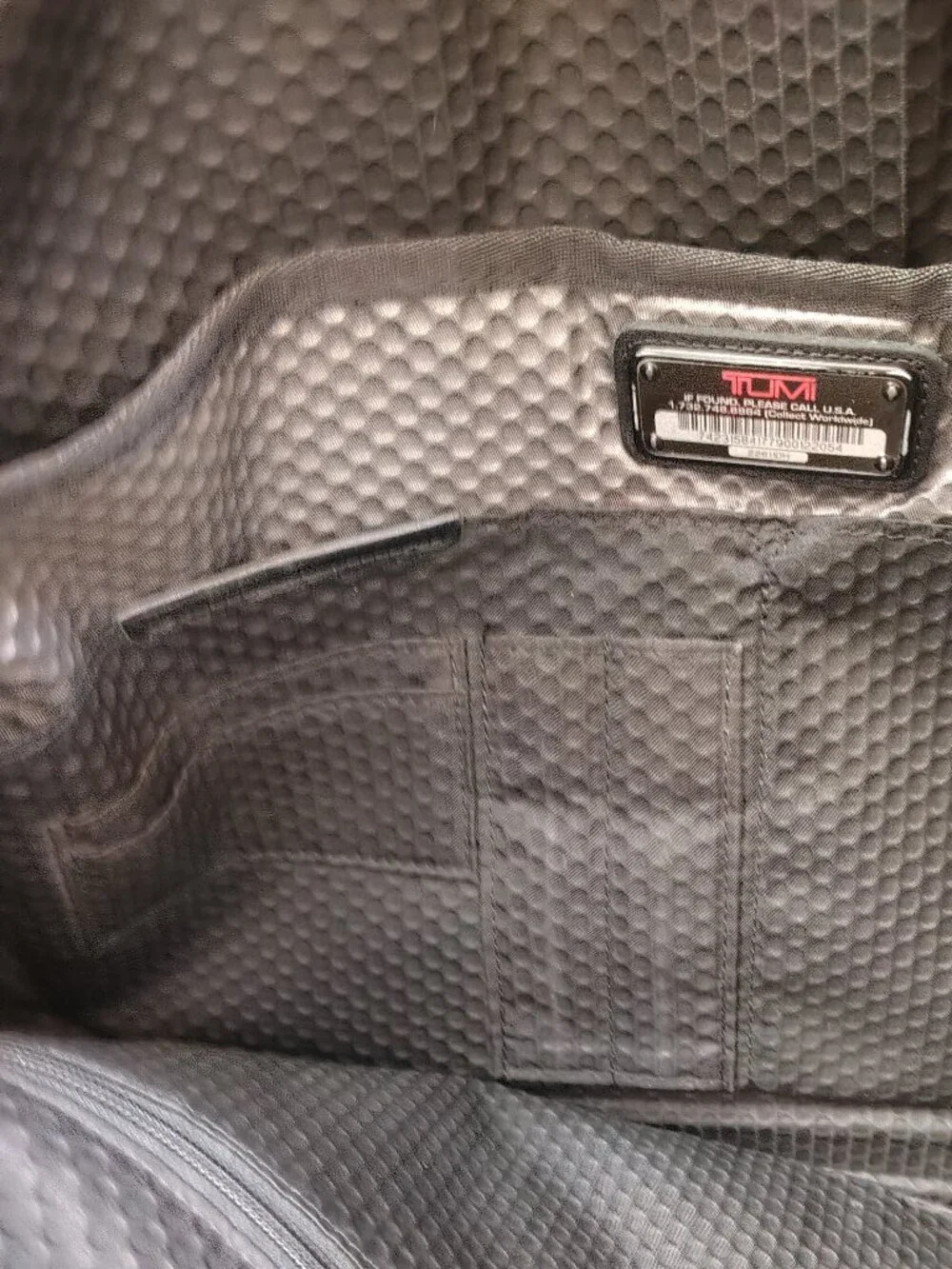 Tumi Organizer Brief Portfolio Black Bag